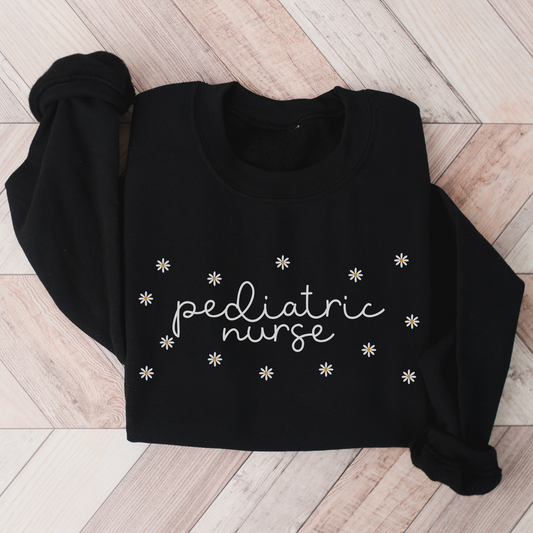 Daisies Pediatric Nurse Sweatshirt