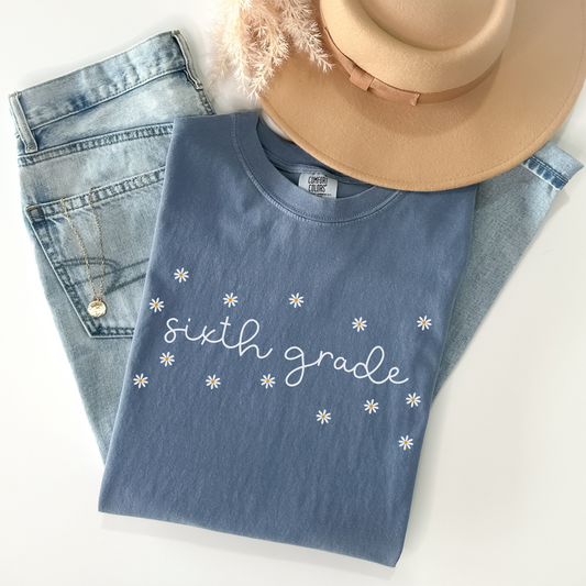 Comfort Colors® Daisies Sixth Grade Shirt