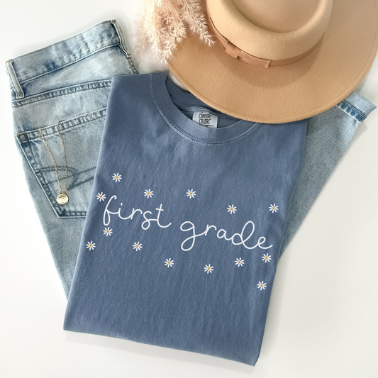 Comfort Colors® Daisies First Grade Shirt