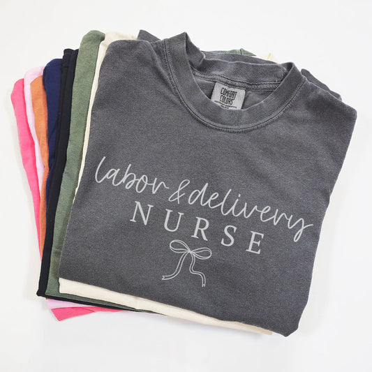Bow Labor and Delivery Nurse Shirt