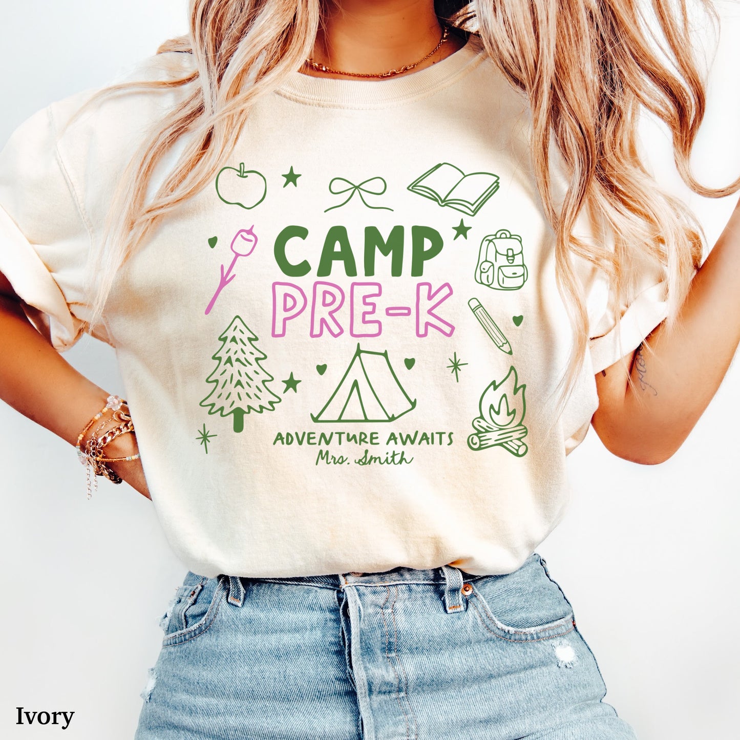 Personalized Camp Pre-K Teacher Shirt