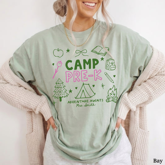 Personalized Camp Pre-K Teacher Shirt