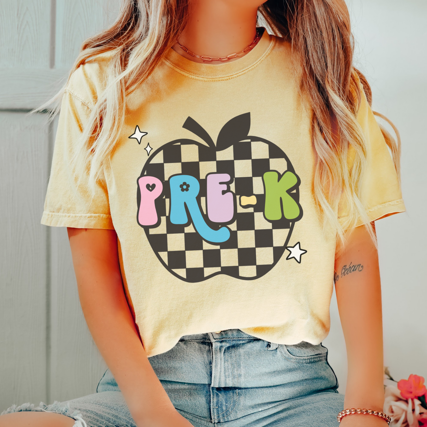 Comfort Colors® 'Checkered Apple' Pre-K Shirt