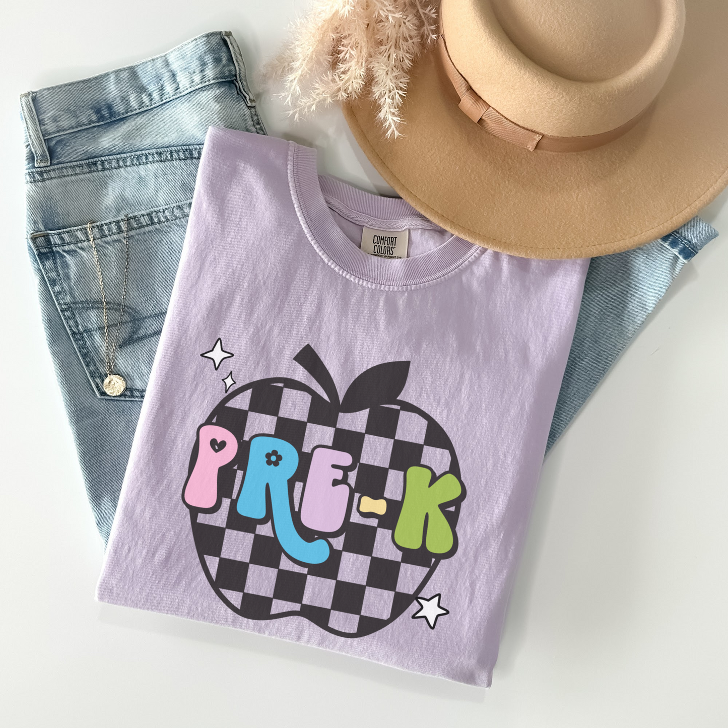 Comfort Colors® 'Checkered Apple' Pre-K Shirt