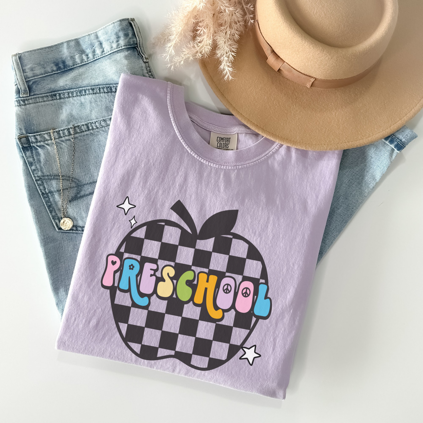 Comfort Colors® 'Checkered Apple' Preschool Shirt