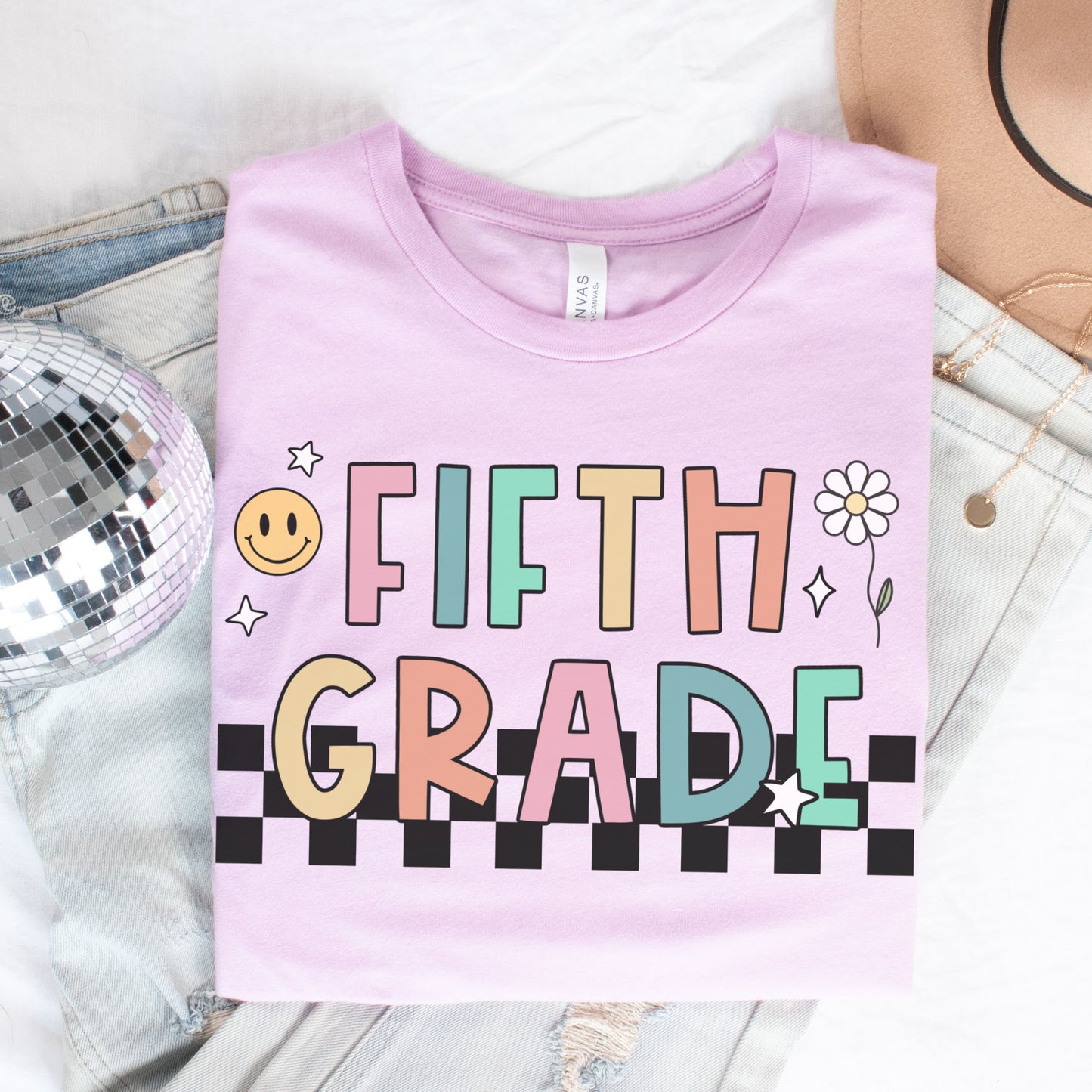 'Checkered' Fifth Grade Shirt