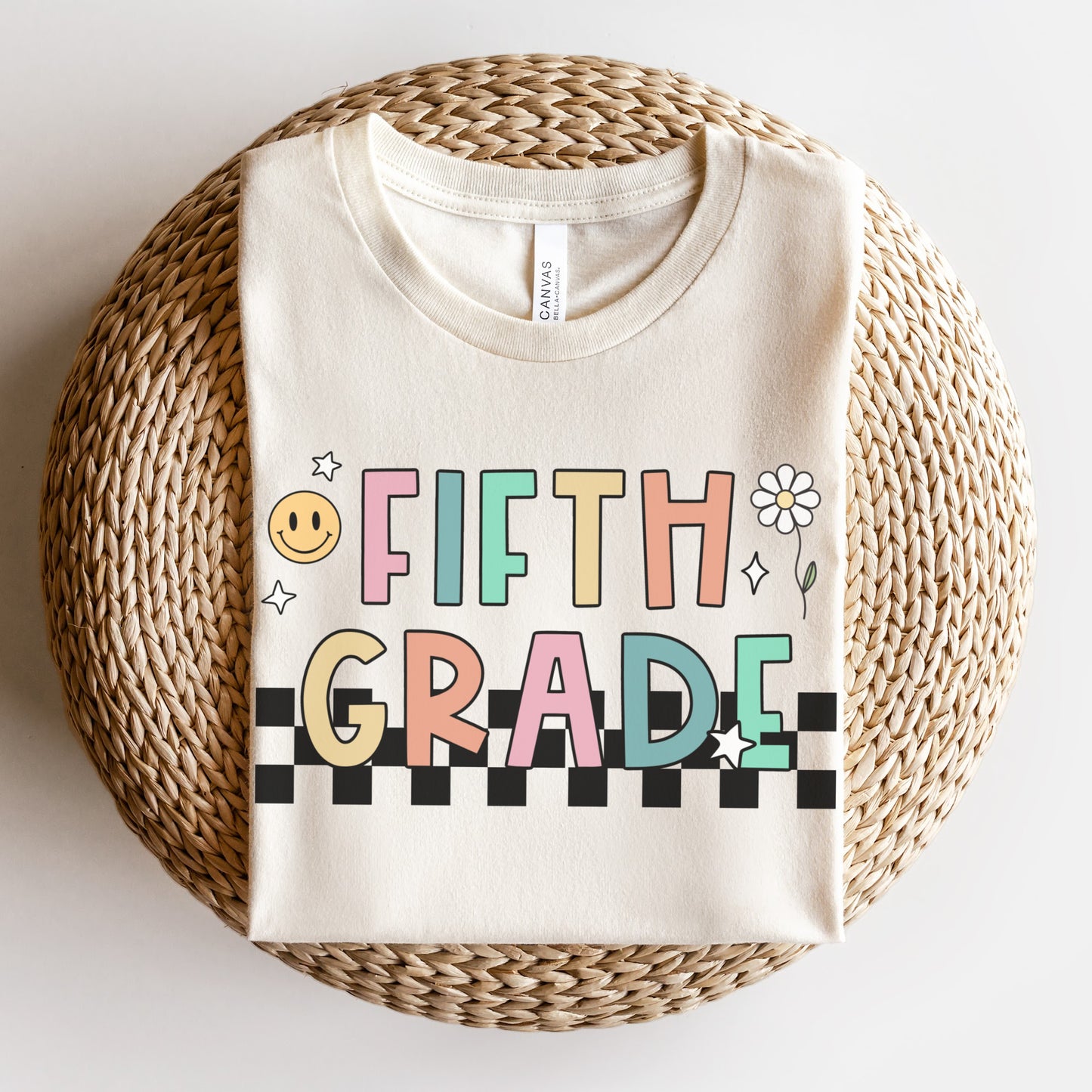 'Checkered' Fifth Grade Shirt