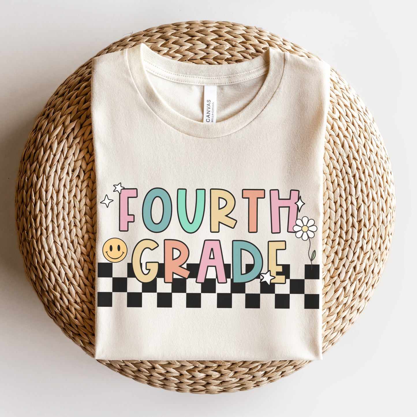 'Checkered' Fourth Grade Shirt