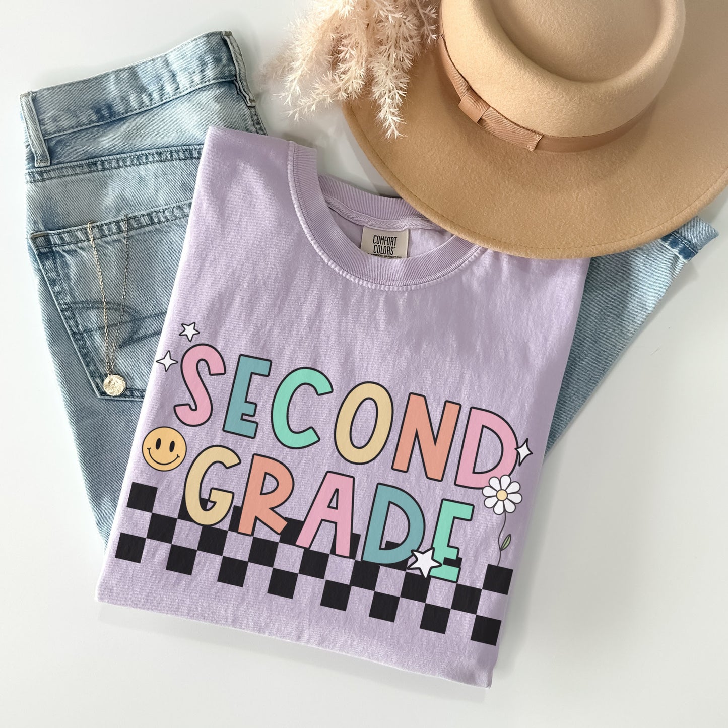 Comfort Colors® 'Checkered' Second Grade Shirt