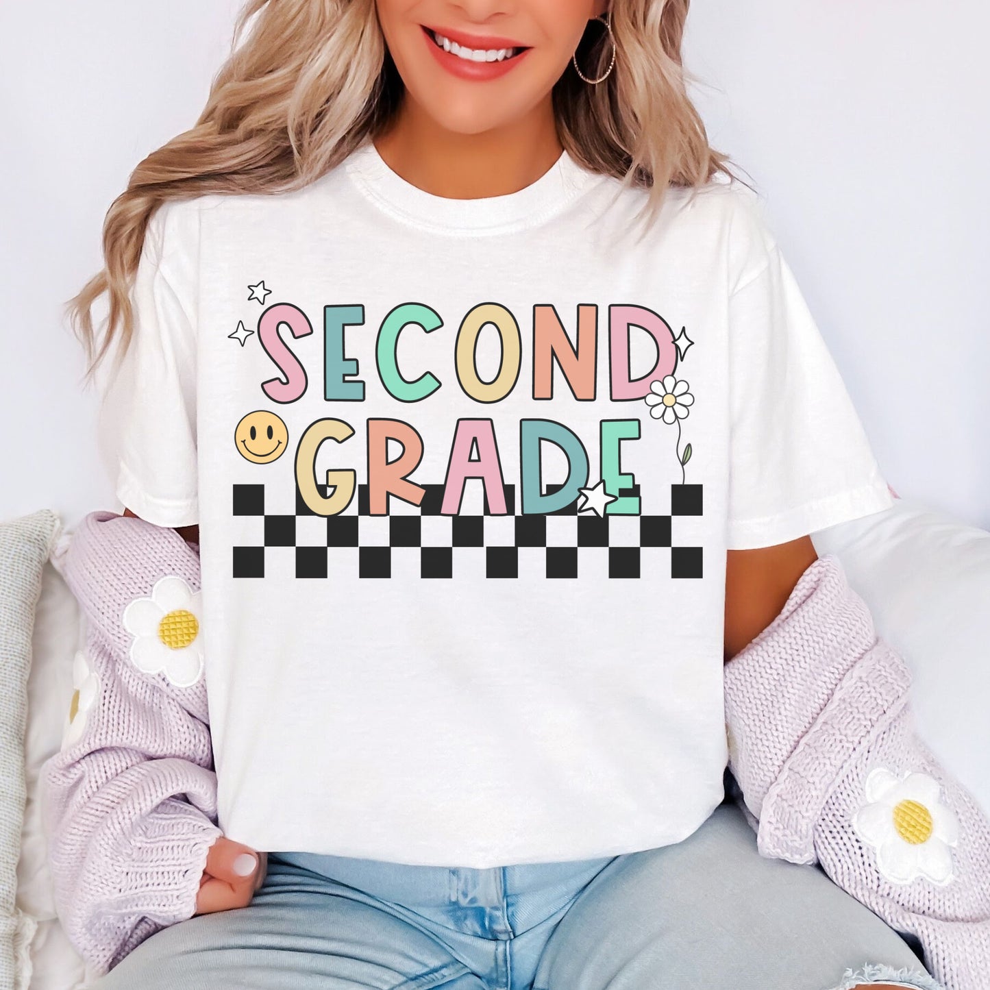 Comfort Colors® 'Checkered' Second Grade Shirt