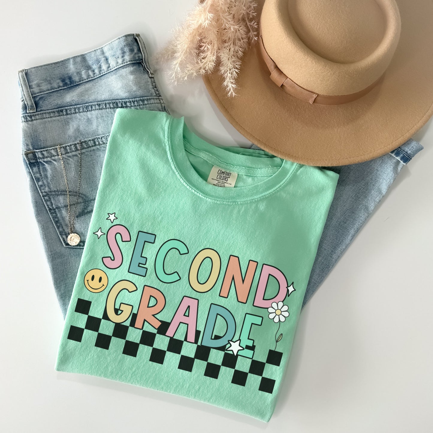 Comfort Colors® 'Checkered' Second Grade Shirt