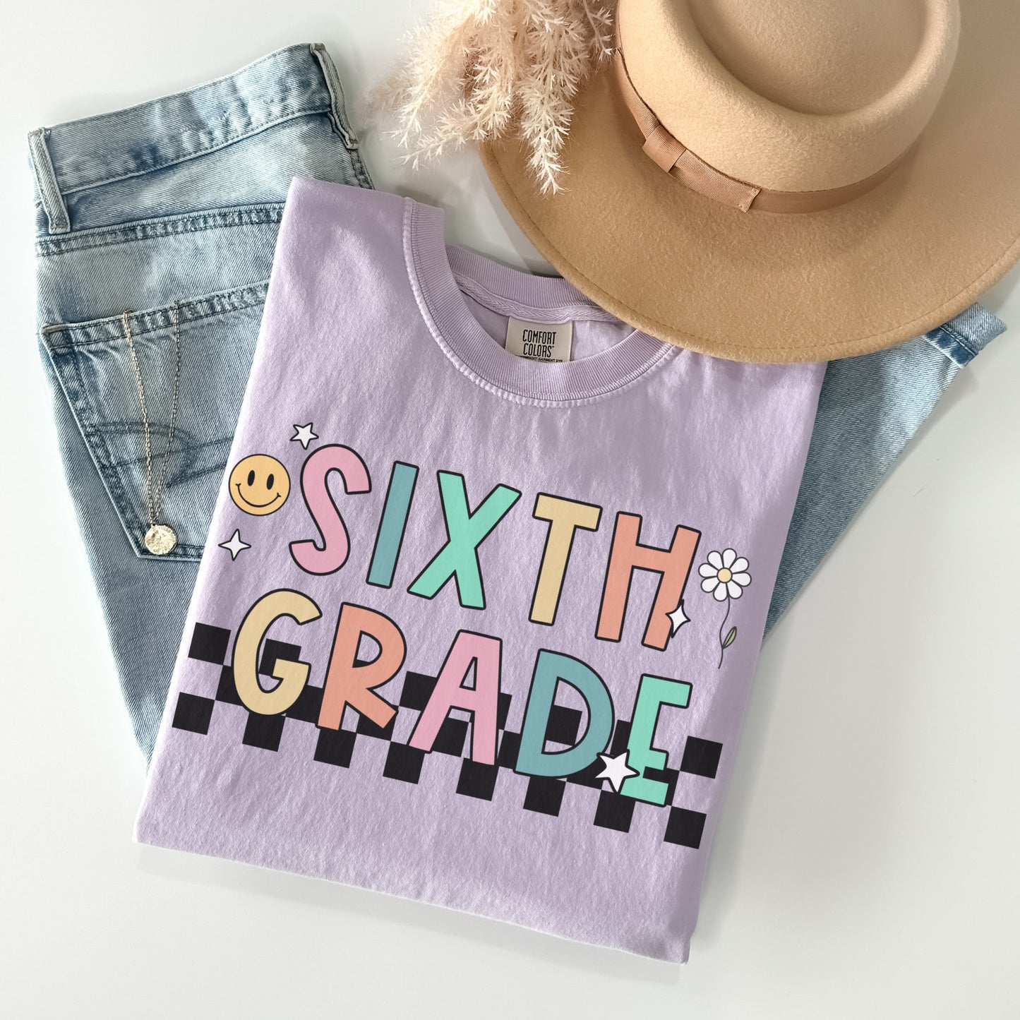 Comfort Colors® 'Checkered' Sixth Grade Shirt