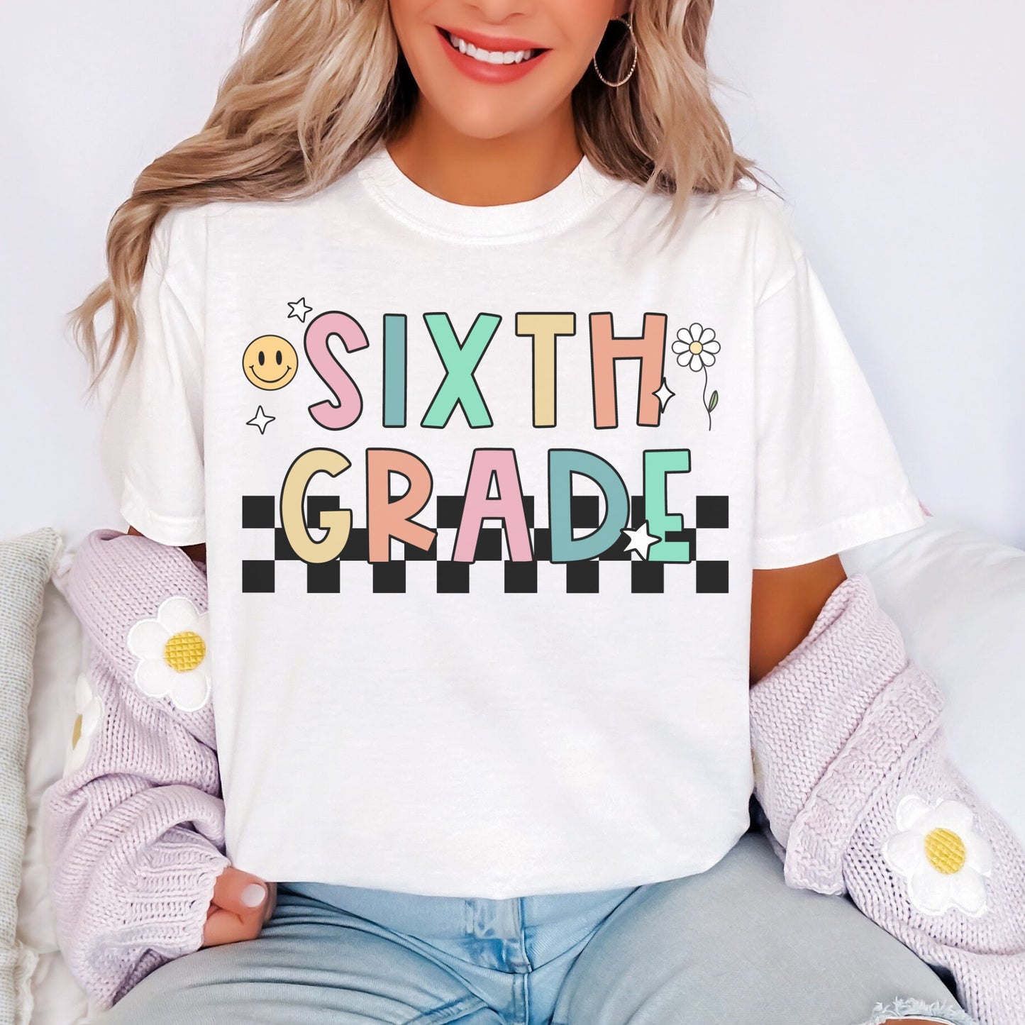 Comfort Colors® 'Checkered' Sixth Grade Shirt