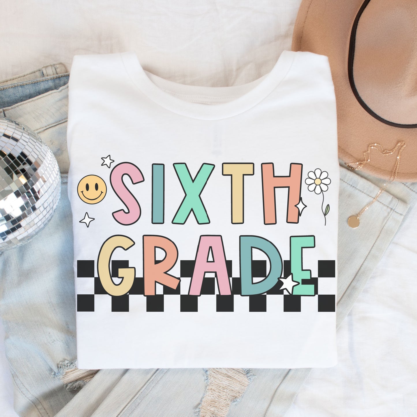 'Checkered' Sixth Grade Shirt