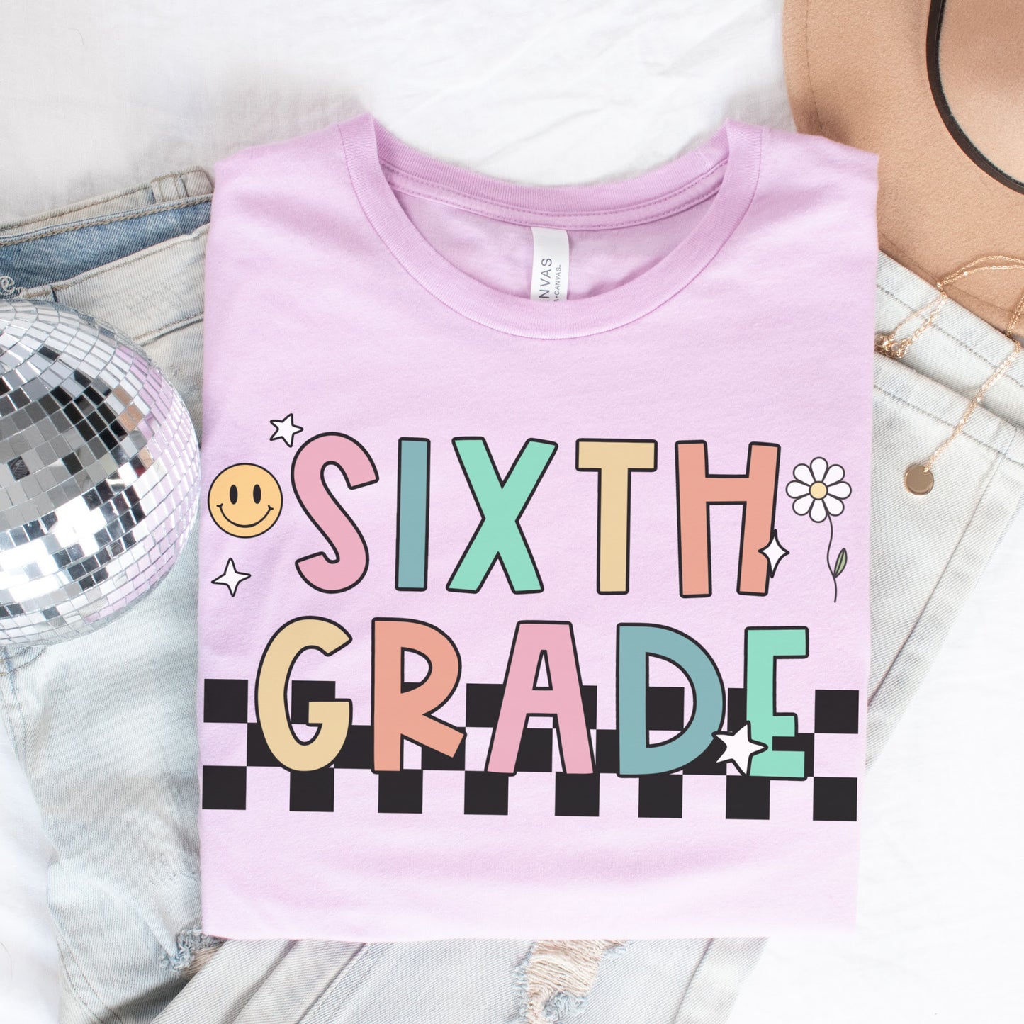 'Checkered' Sixth Grade Shirt