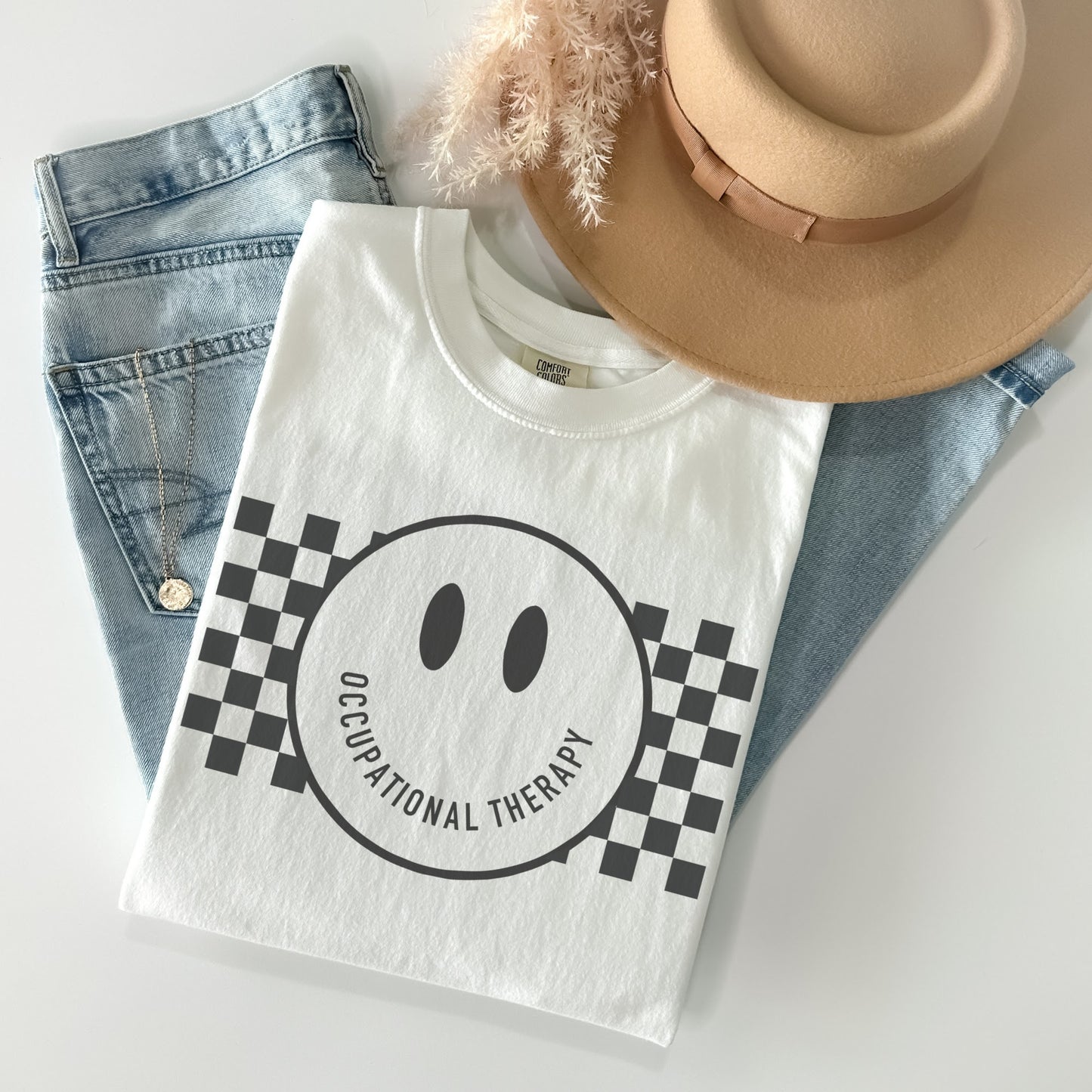 Checkered Smile OT Shirt