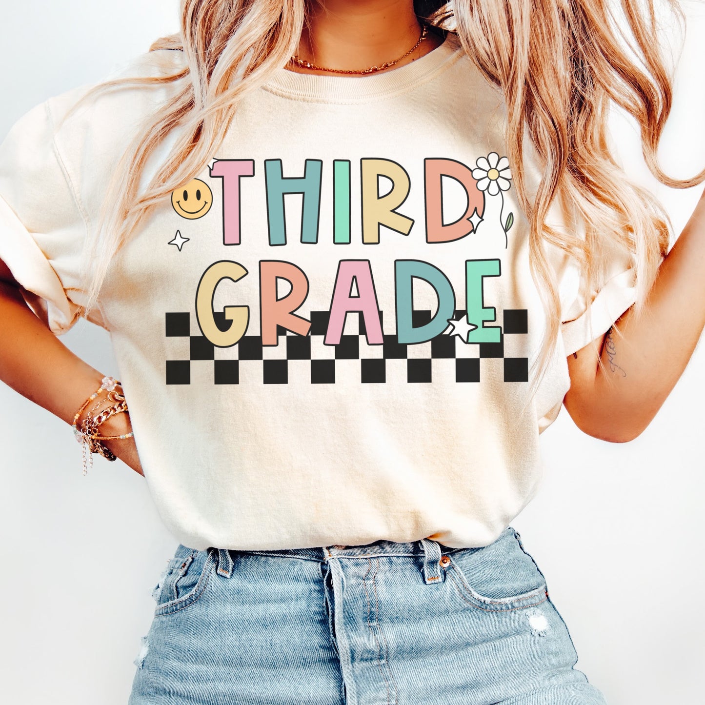 Comfort Colors® 'Checkered' Third Grade Shirt