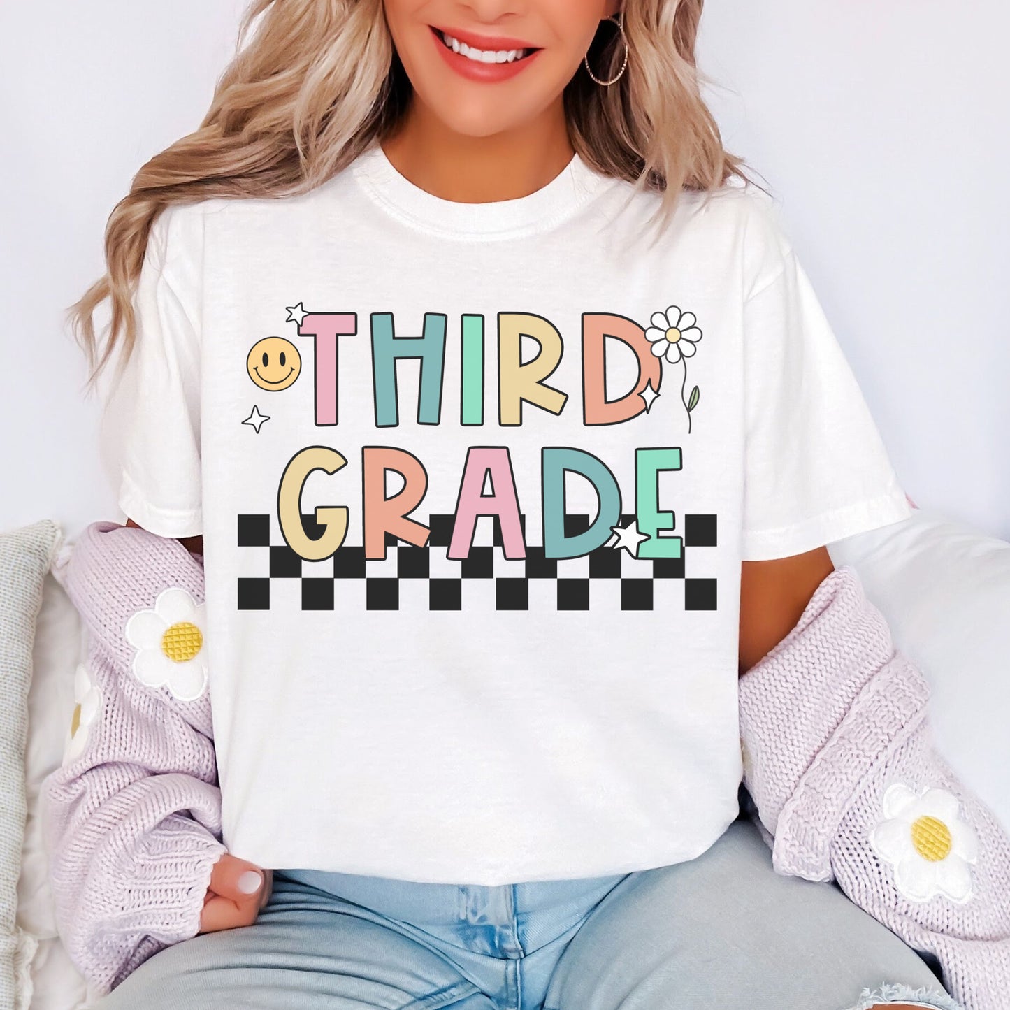 Comfort Colors® 'Checkered' Third Grade Shirt