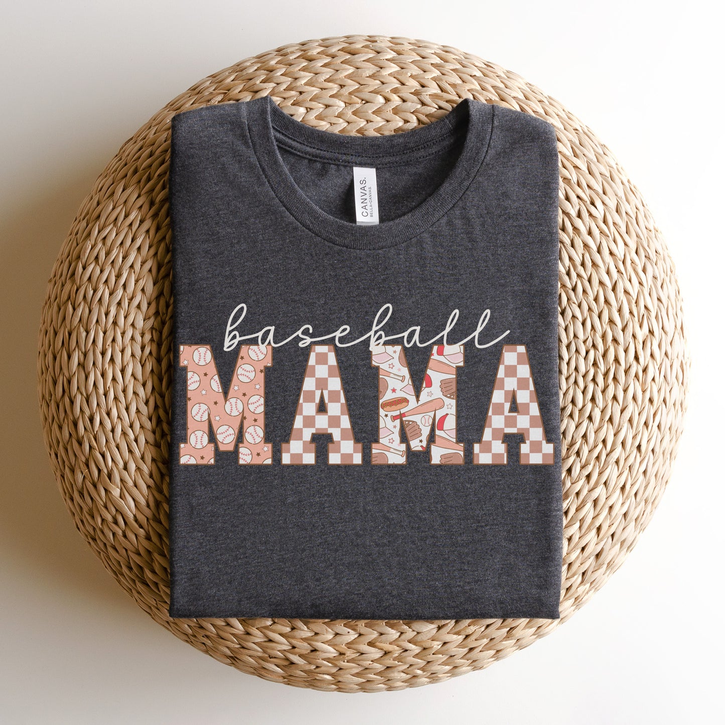 College Block Baseball Mama Shirt