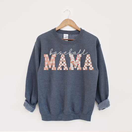 College Block Baseball Mama Sweatshirt