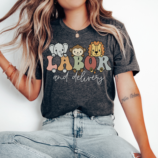 Safari Animals Labor and Delivery Shirt