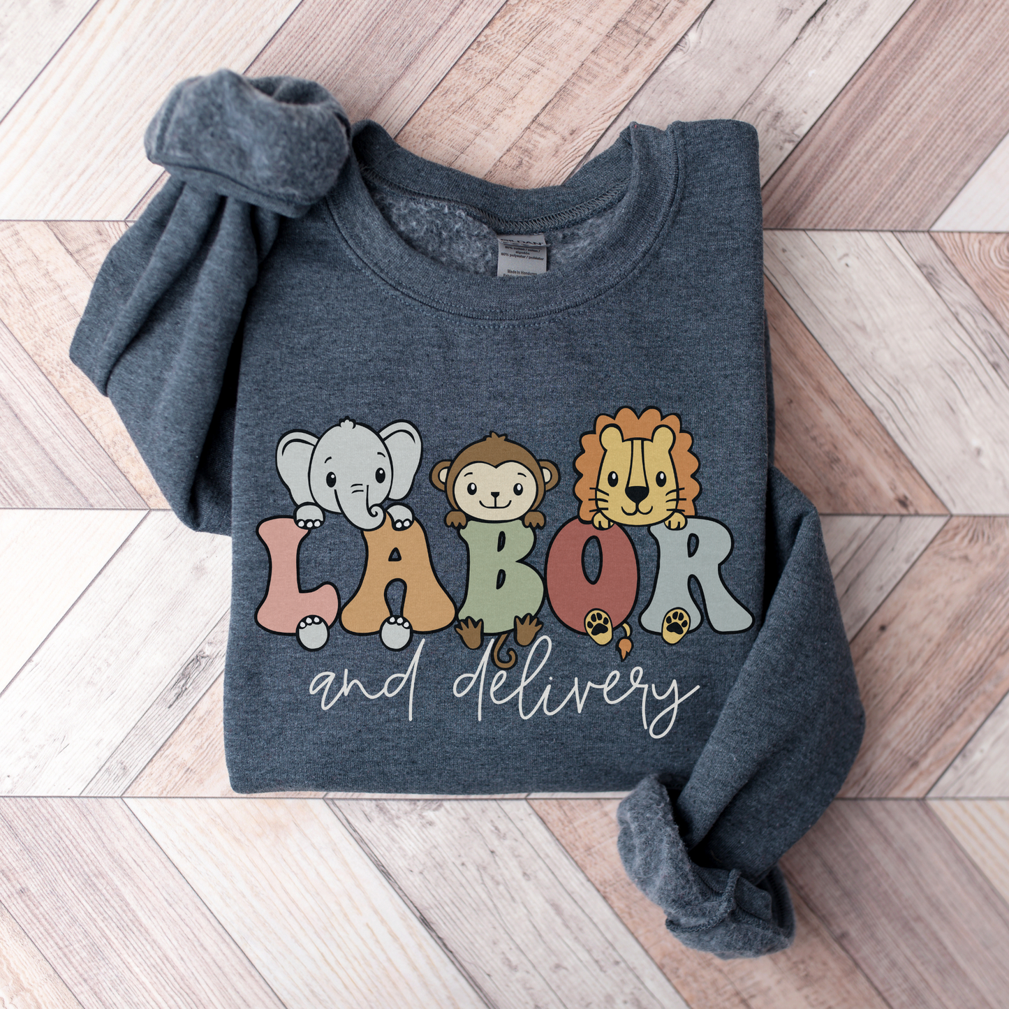 Safari Animals Labor and Delivery Sweatshirt