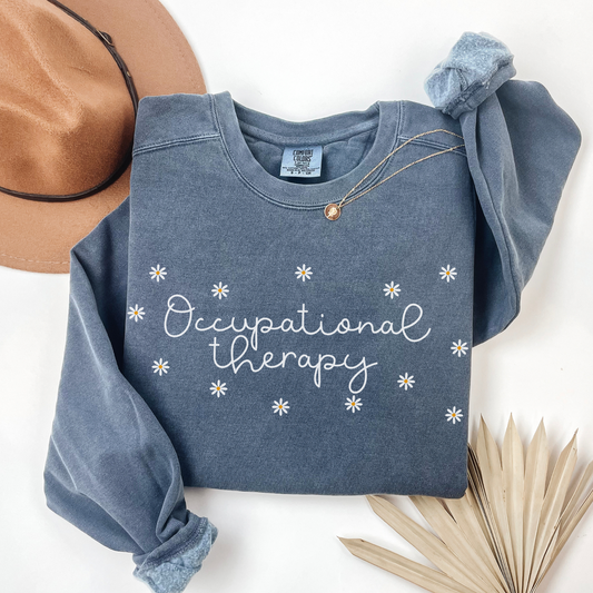 Comfort Colors® Daisies Occupational Therapy Sweatshirt