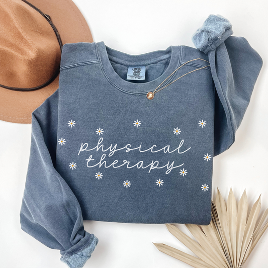 Comfort Colors® Daisies Physical Therapy Sweatshirt