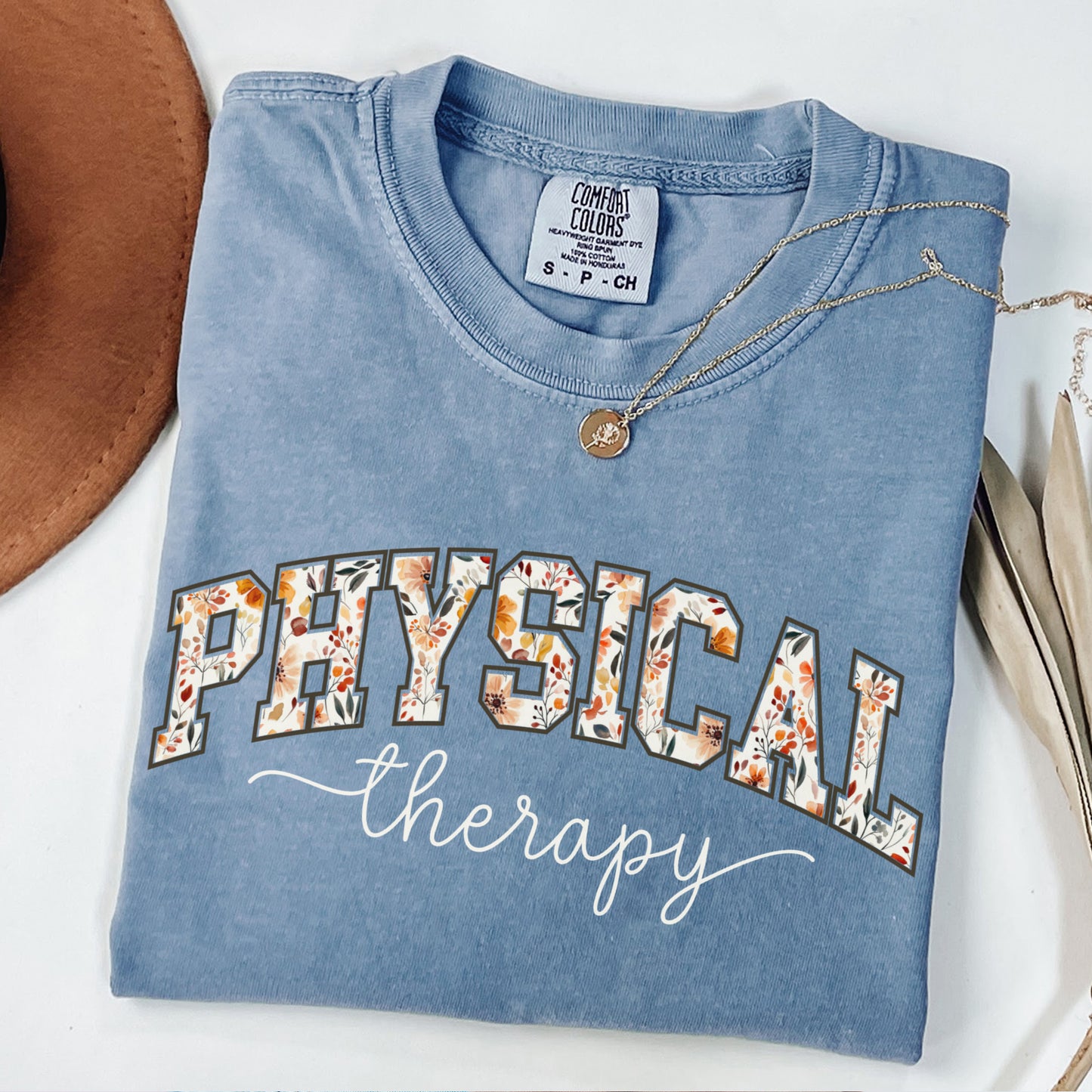 Fall Floral Physical Therapy Shirt