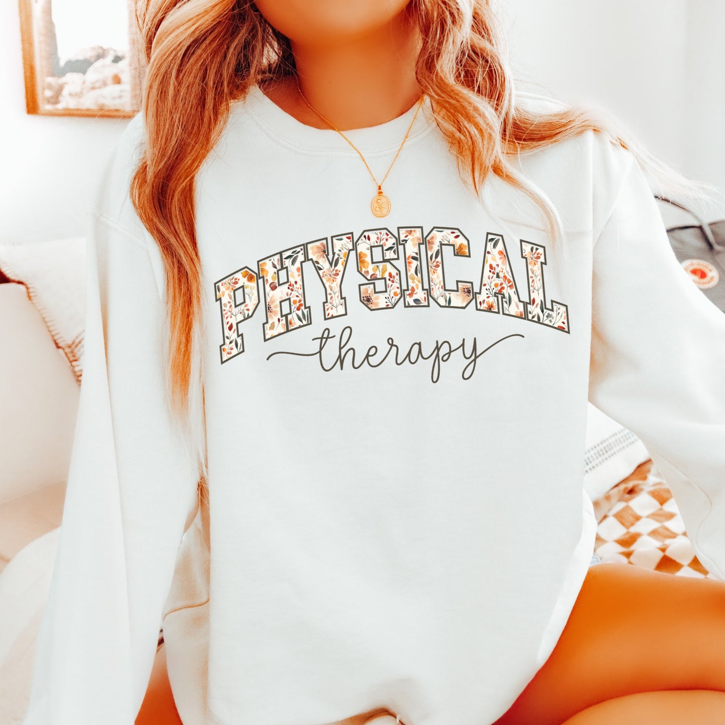 Fall Floral Physical Therapy Sweatshirt