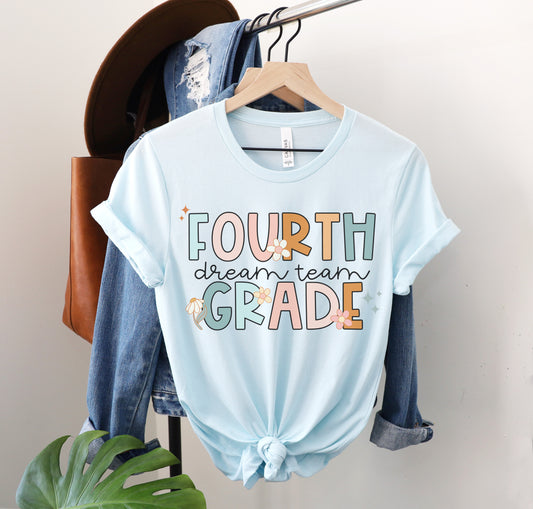 Groovy Fourth Grade Dream Team Shirt