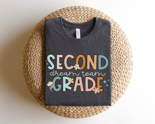 Groovy Second Grade Dream Team Shirt