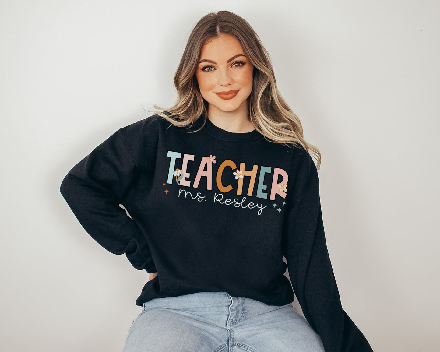 Groovy Custom Teacher Sweatshirt