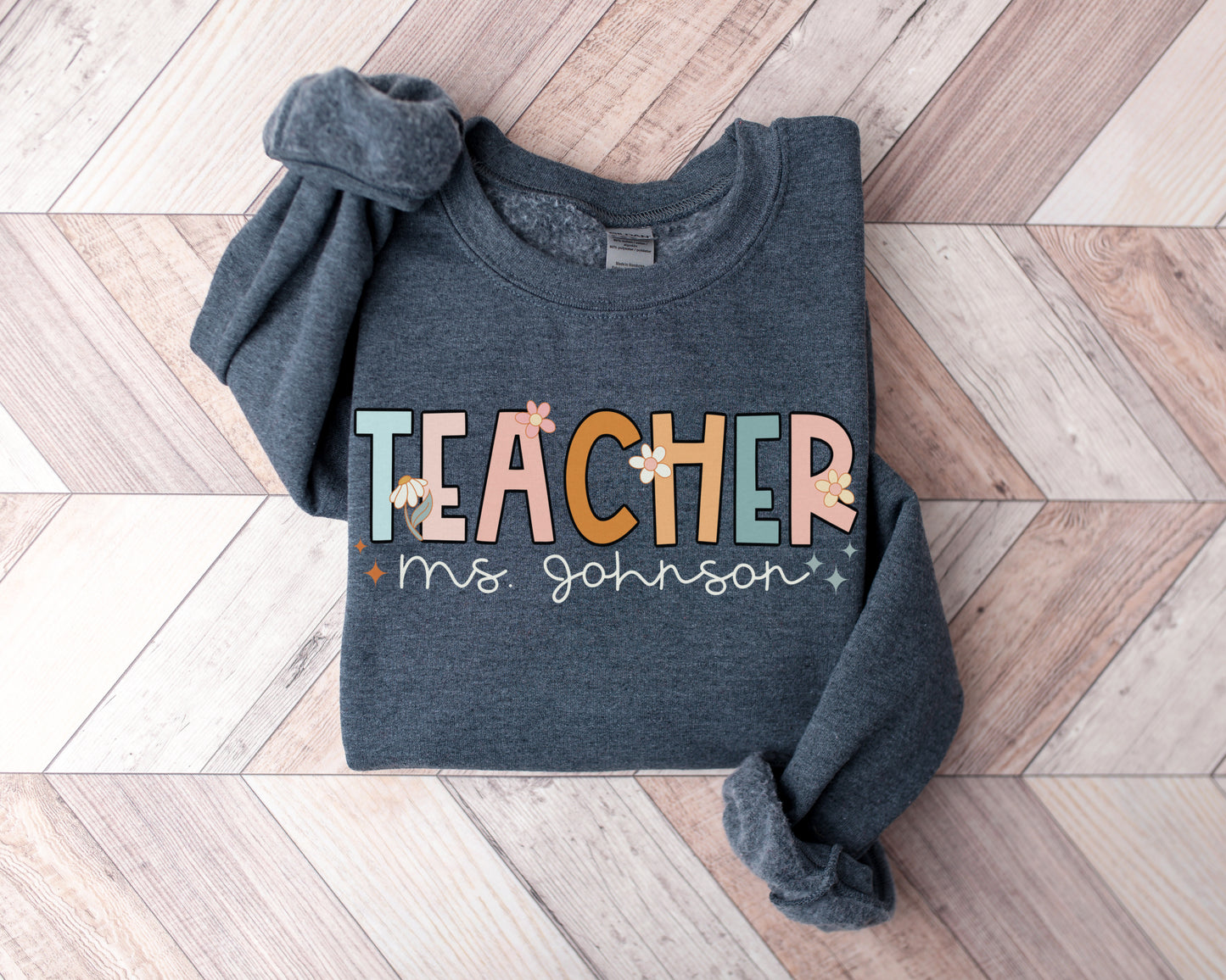 Groovy Custom Teacher Sweatshirt