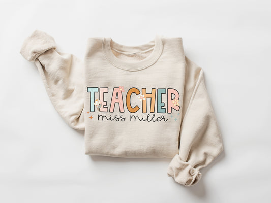 Groovy Custom Teacher Sweatshirt