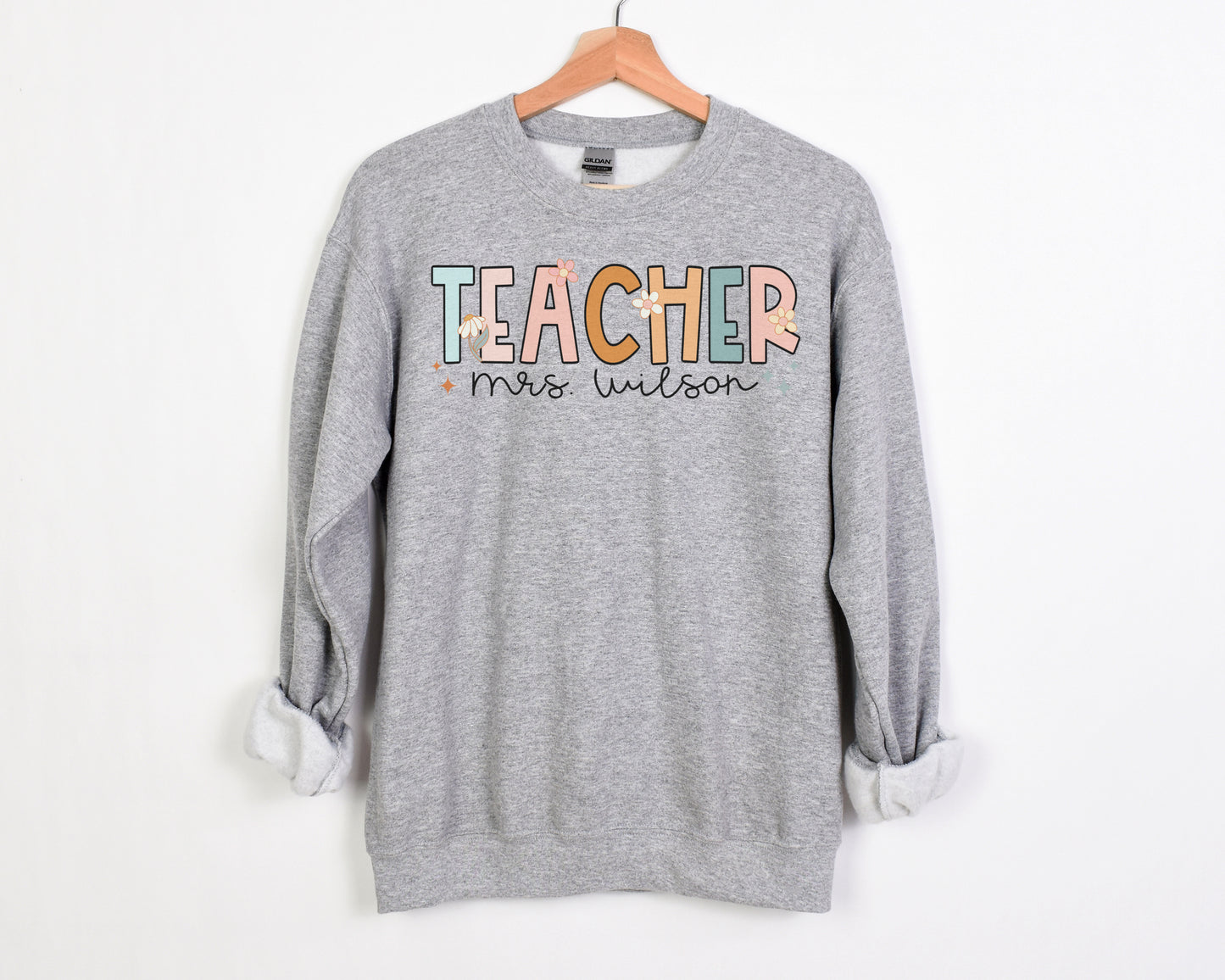 Groovy Custom Teacher Sweatshirt