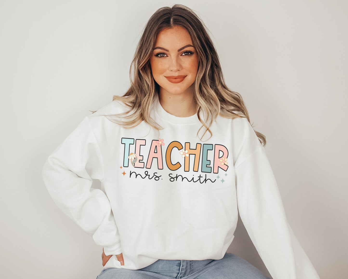 Groovy Custom Teacher Sweatshirt