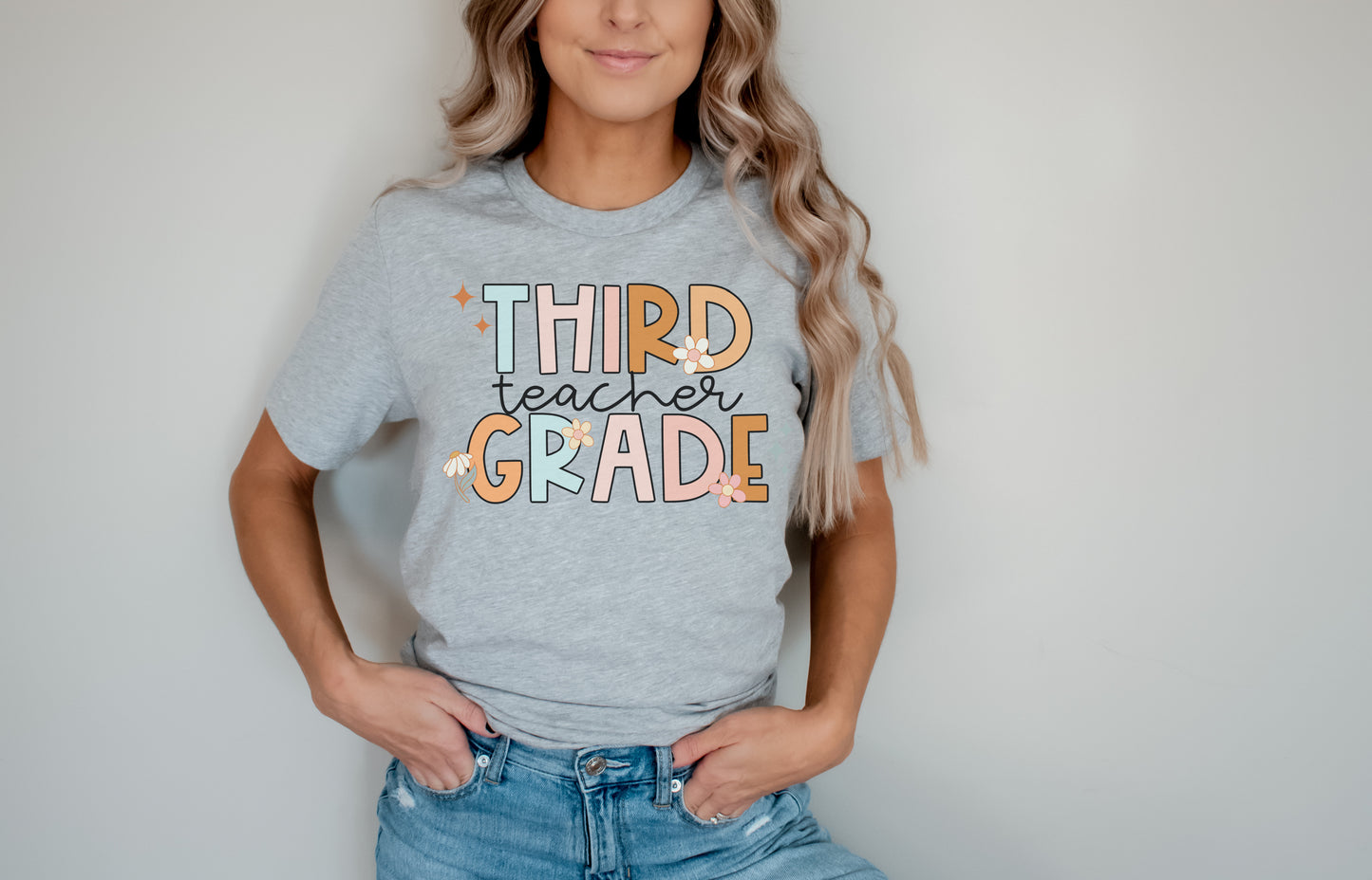 Groovy Third Grade Teacher Shirt