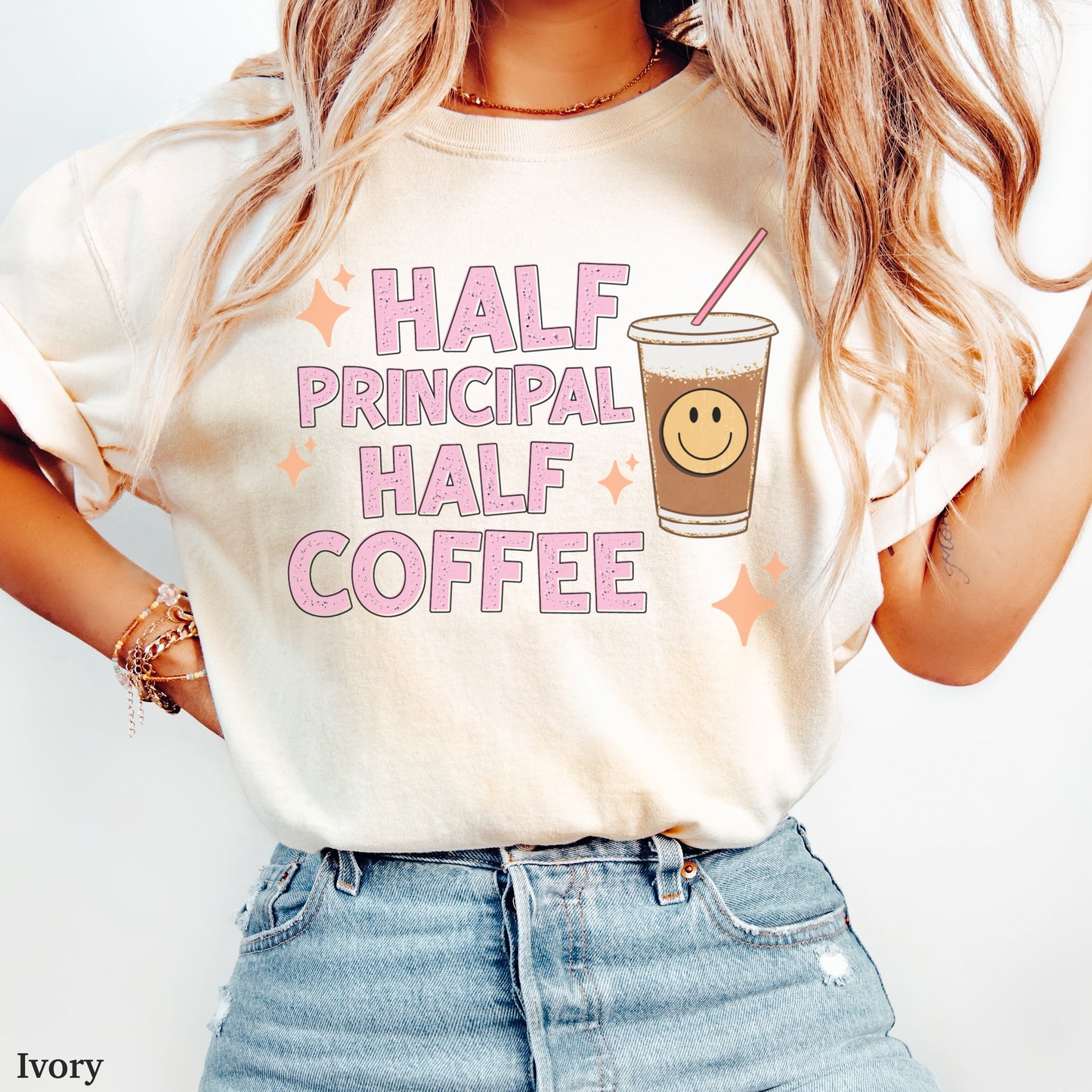 Half Principal Half Coffee Shirt
