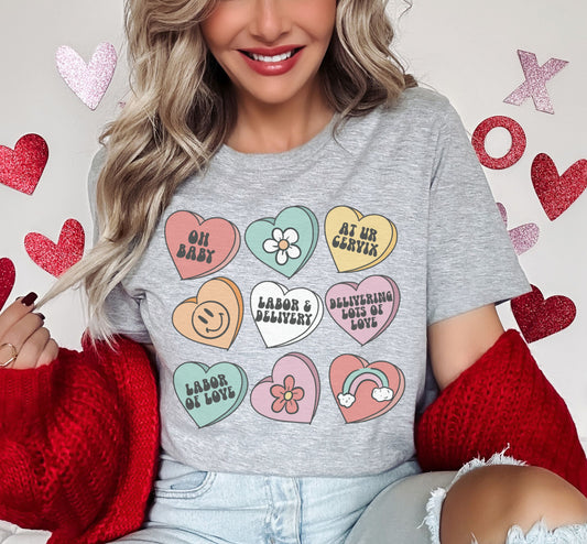 Heart Candy Labor and Delivery Shirt