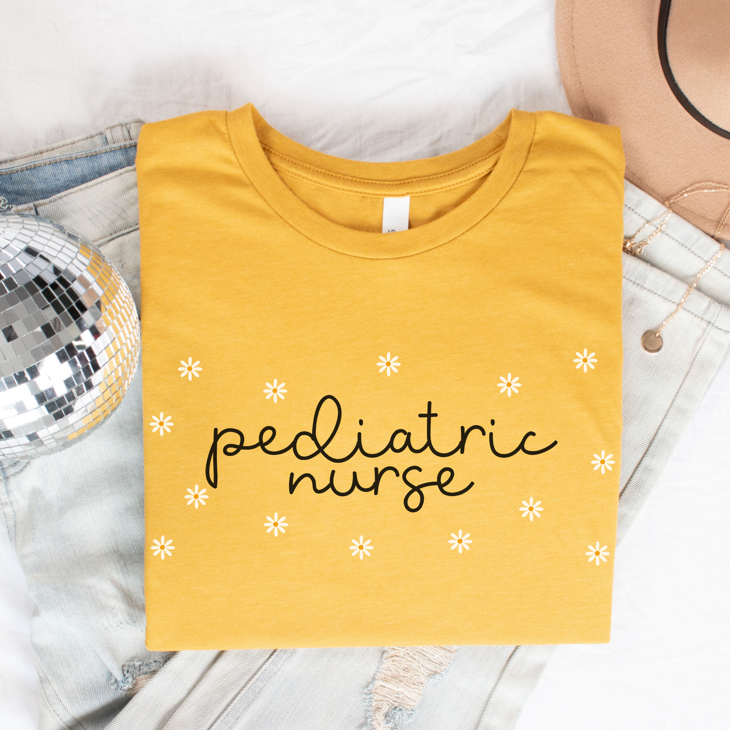 Daisies Pediatric Nurse Shirt