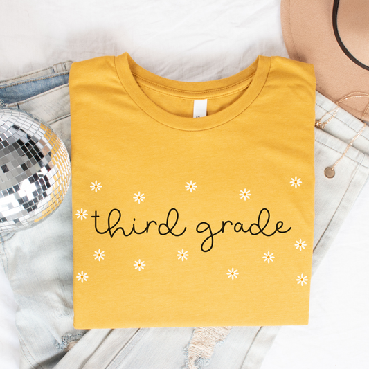 Daisies Third Grade Shirt