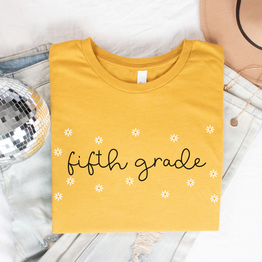 Daisies Fifth Grade Shirt