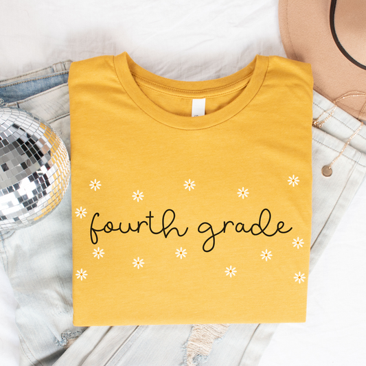 Daisies Fourth Grade Shirt