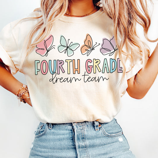 Comfort Colors® Butterflies Fourth Grade Dream Team Shirt