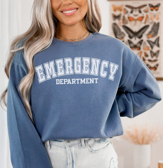 Comfort Colors® Emergency Dept Varsity Sweatshirt