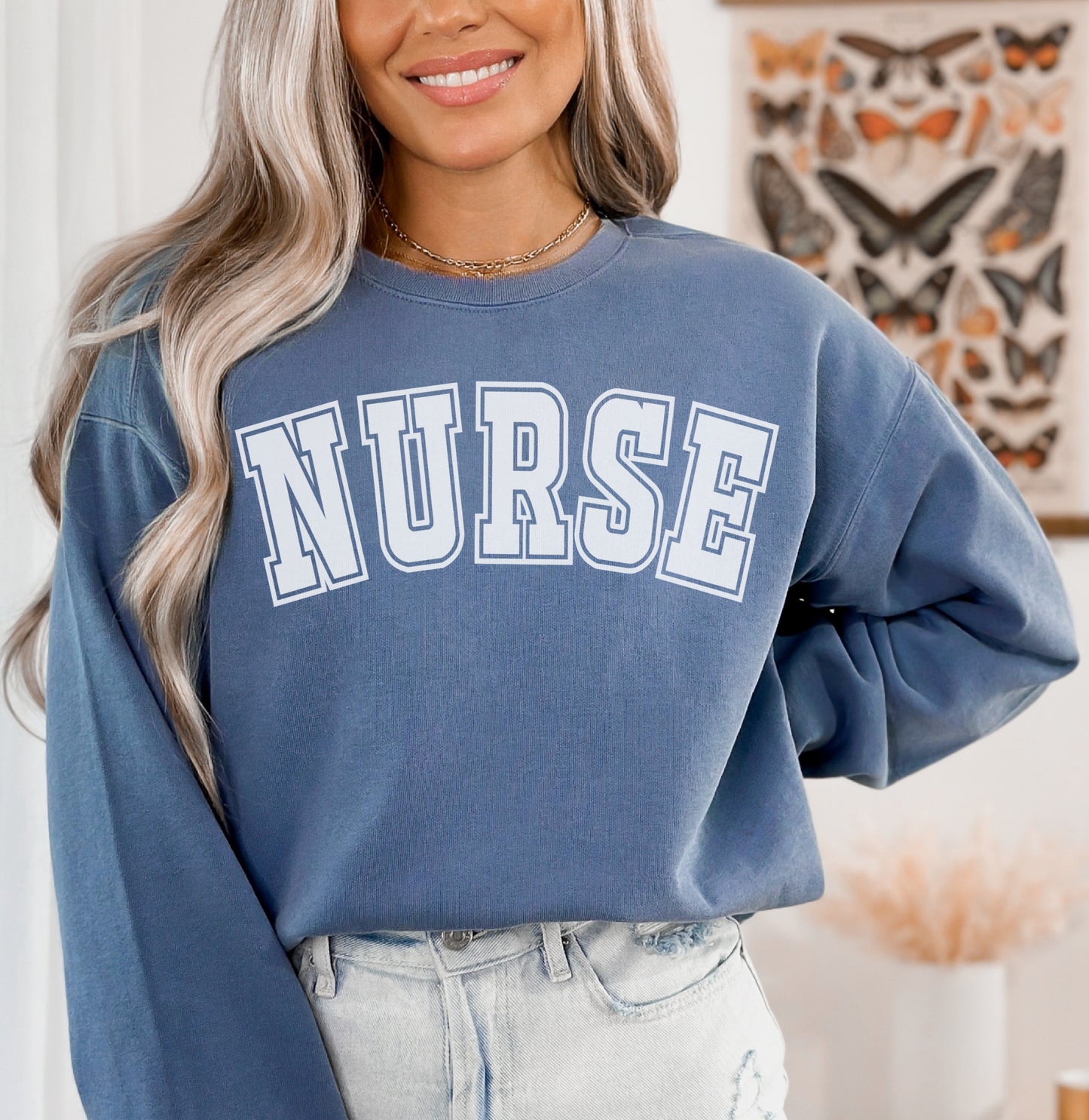 Comfort Colors® Nurse Varsity Sweatshirt