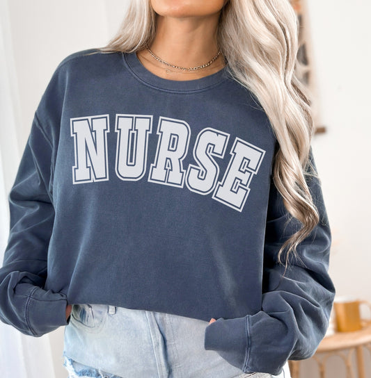 Comfort Colors® Nurse Varsity Sweatshirt