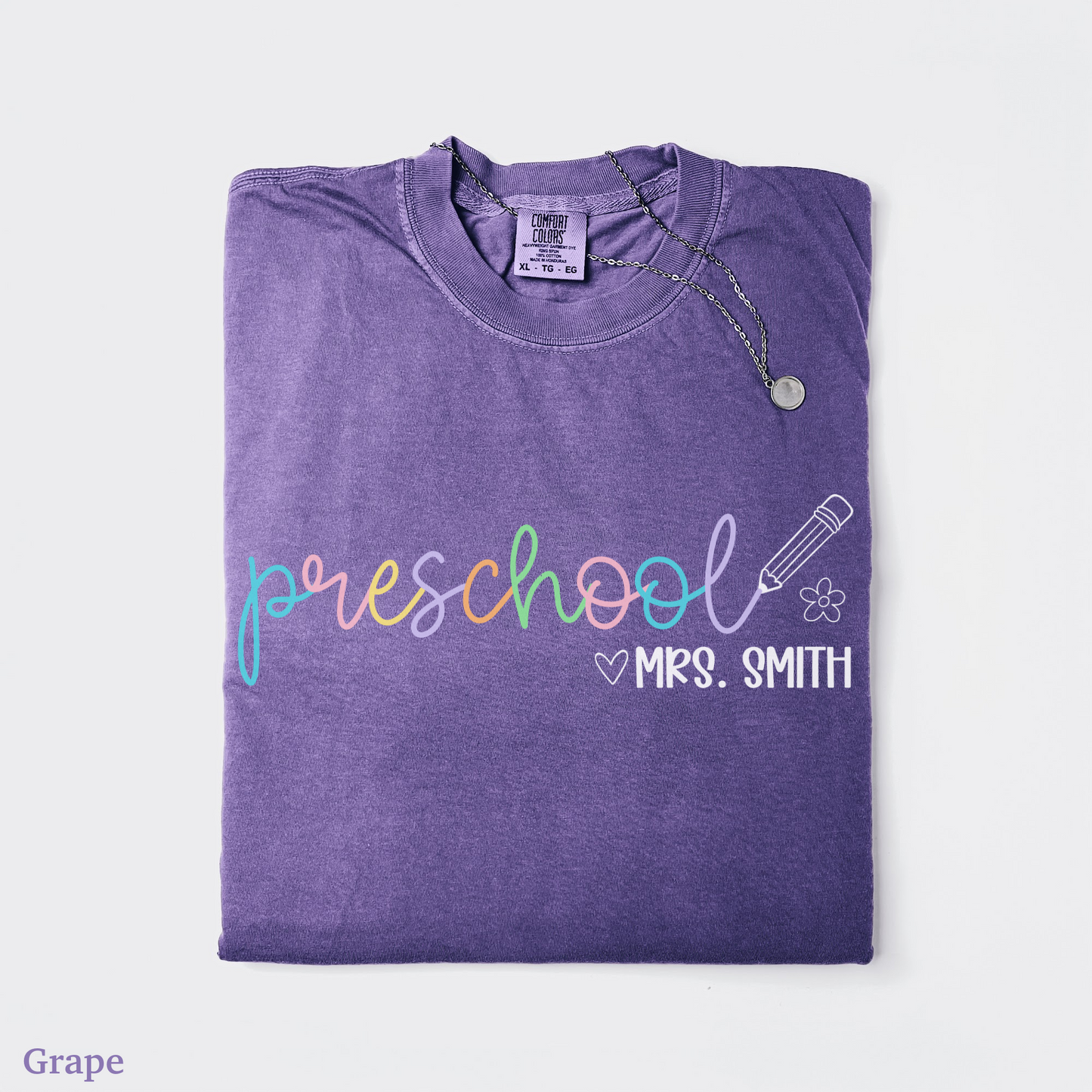 Pastel Pop Custom Preschool Teacher Shirt