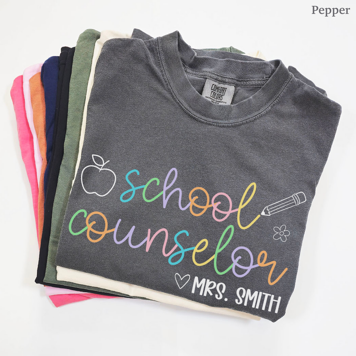 Pastel Pop Custom School Counselor Shirt